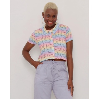Camisa Feminina Pride Looney Tunes Manga Curta Estampado Colorido