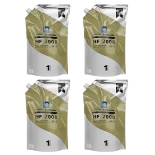 4x Pó p/ Toner High Fusion HF 2008 1Kg - Preto