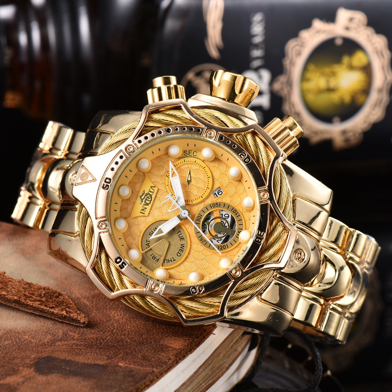 Invicta Men Quartz Watch Rims Calendário Função Relógio Discagem ...