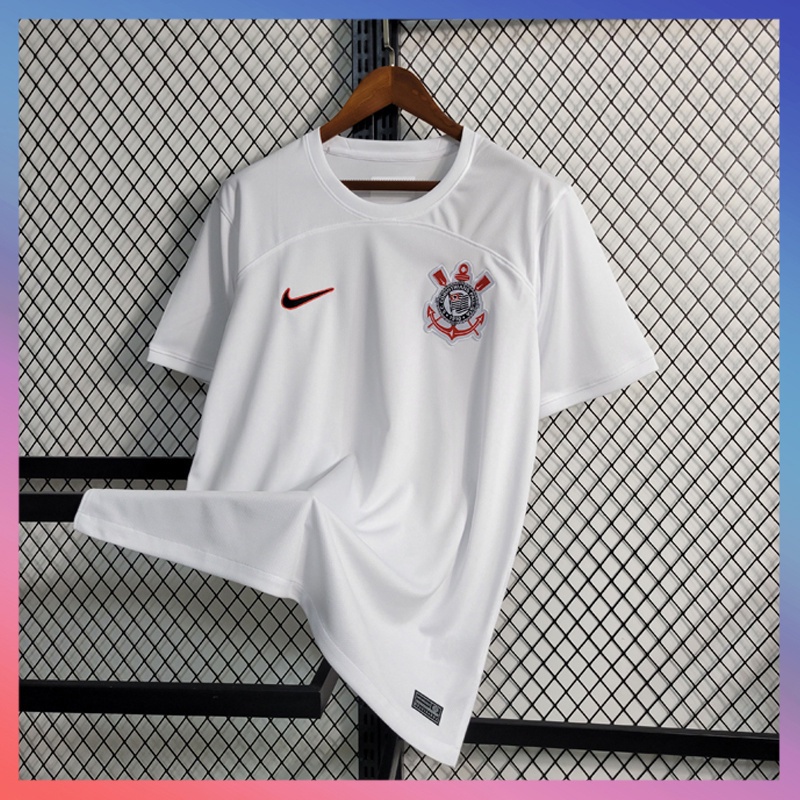 Camisa da equipa de futebol masculino Branco 2023 Corinthians I Klda