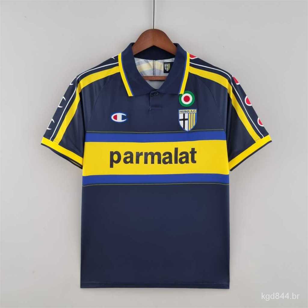 99-00 camisa personalizada Parma Top Quality Home Retro Football Jersey D4YV