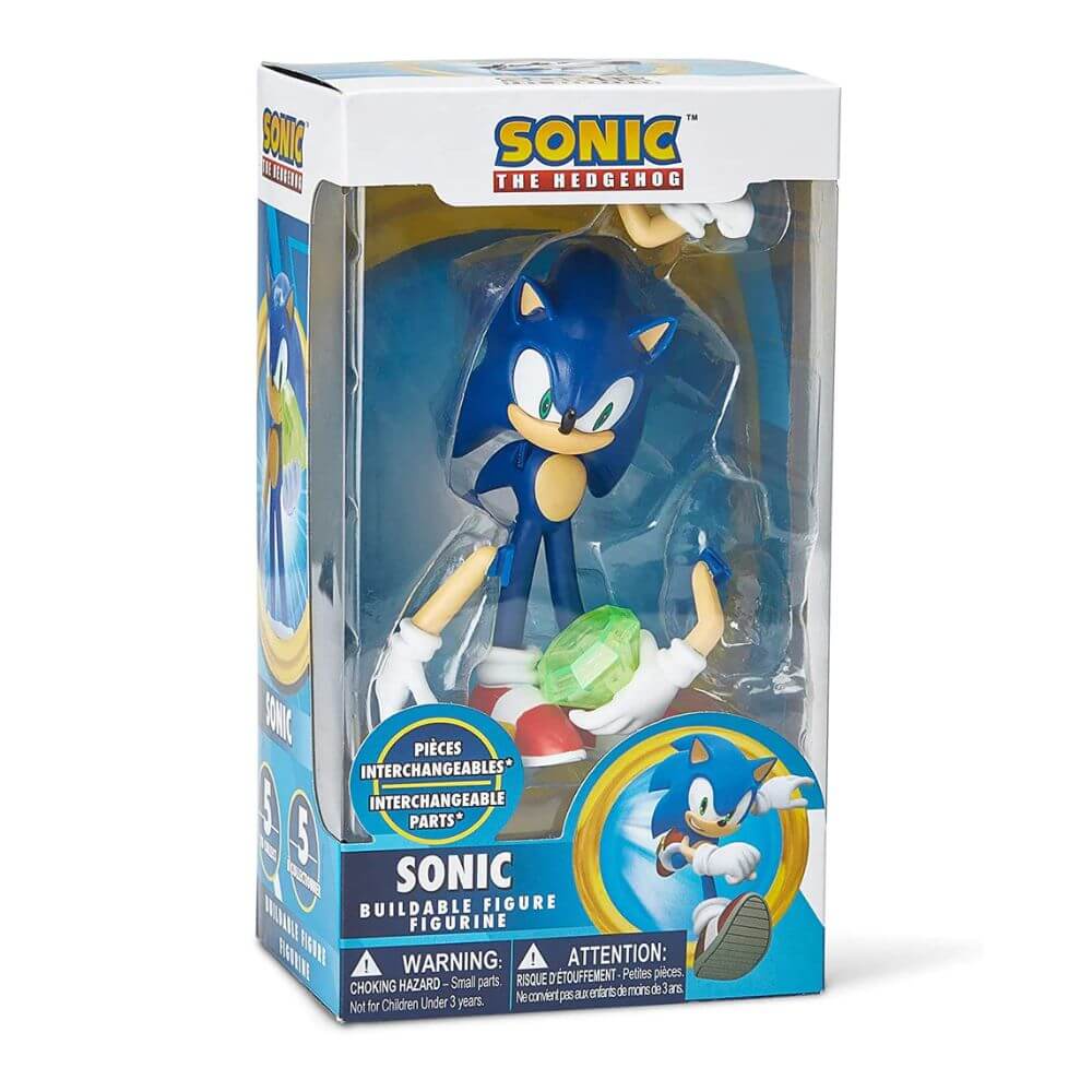 Boneco Sonic 28cm Azul Personagem Jogo Videogame Caixa