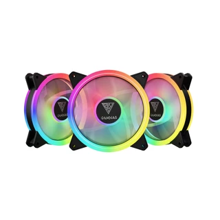 Kit com 3 Fans Cooler ARGB Gamer Gamdias Aeolus - 120mm - M2-1203 LITE