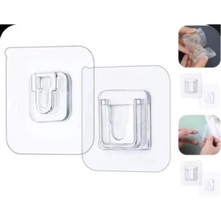 10 Peças/5 Pares Gancho Adesivo Macho Fêmea Dupla Face Transparente Sem Furos Pregos Para Banheiro E Cozinha em Oferta na Shopee