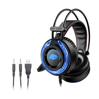Fone de ouvido Headset com microfone LED para PC Notebook