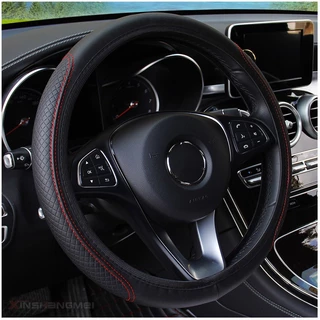 Capa De Couro De Microfibra Para Volante De Carro , Universal Fit 37-39cm Protetor Antiderrapante em Oferta na Shopee
