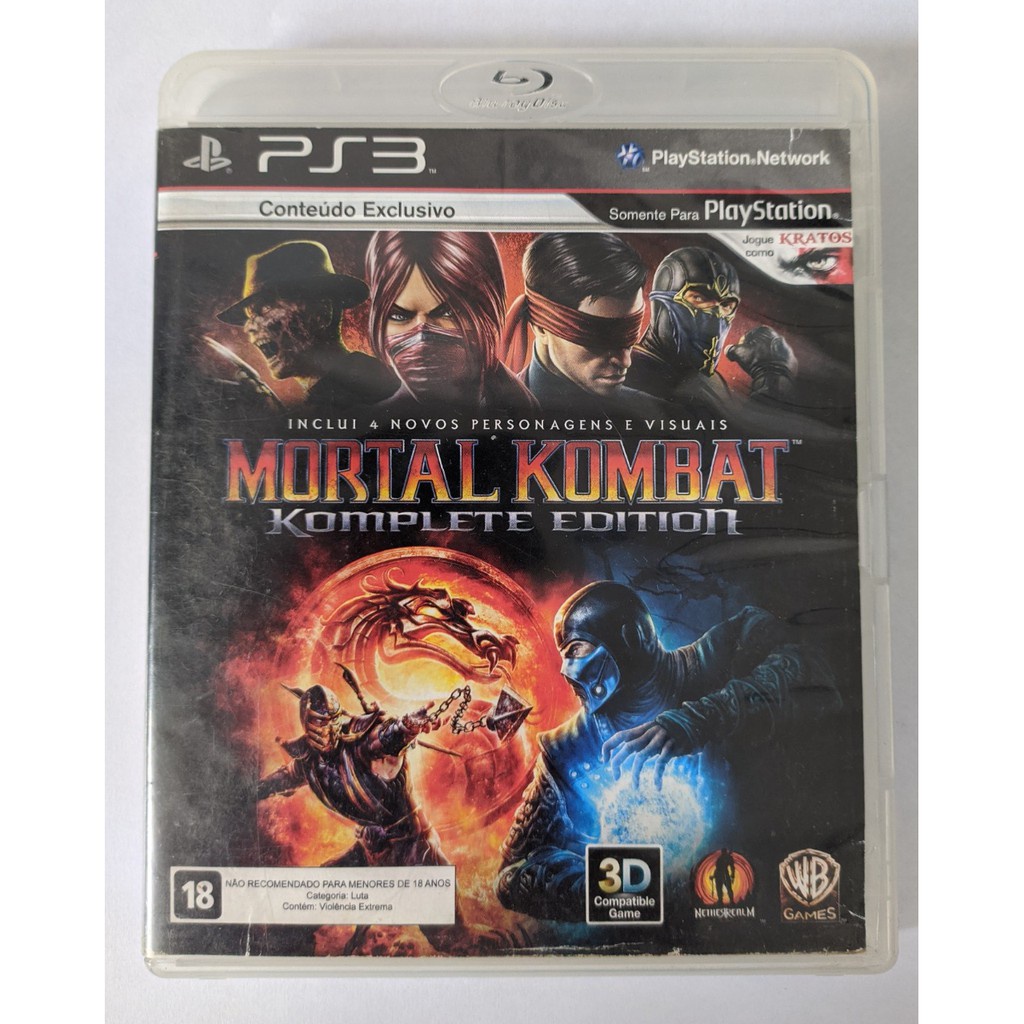 Mortal Kombat komplete Edition PS3 mídia física, a pronta entrega ...