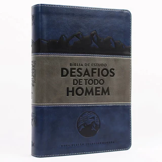 Bíblia De Estudo Desafio De Todo Homem Azul em Oferta na Shopee