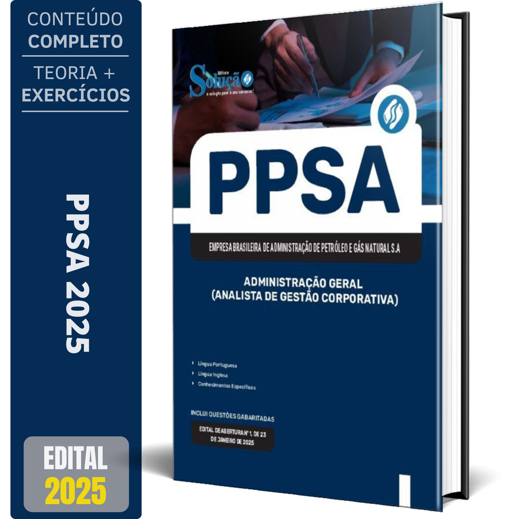 Apostila PPSA 2025 - Administração Geral (Analista de Gestão ...