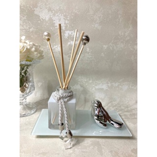 Kit Aromatizador Luxo quadrado + Bandeja + Passarinho