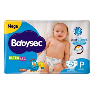 Fralda Descartável Babysec Ultra Mega Galinha Pintadinha Tamanho P - Embalagem com 42 Fraldas
