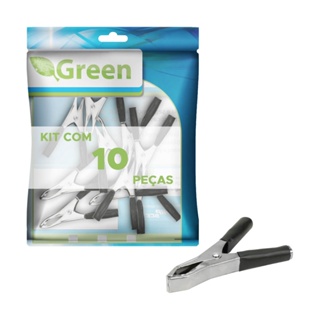 Kit 10 Garra Jacaré 50 amp Preto 9,4cm