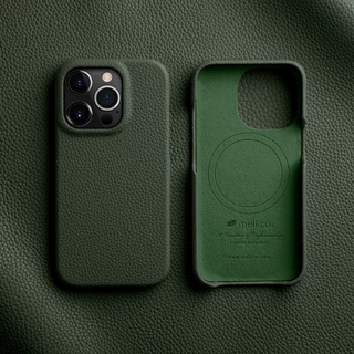 Melkco Capa Magnética De Couro Genuíno Para iPhone 15 Pro Max 16 Plus 14 Luxo Natural Pele Traseira