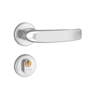 Fechadura externa de aço zamac Galaxy com roseta cromada Aliança