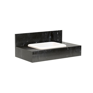 Bancada de porcelanato com cuba embutida 60cm black Blu