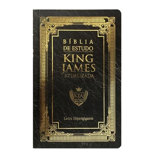 Bíblia de Estudo KJA | King James Atualizada | Letra Hipergigante | Capa Dura | Gold