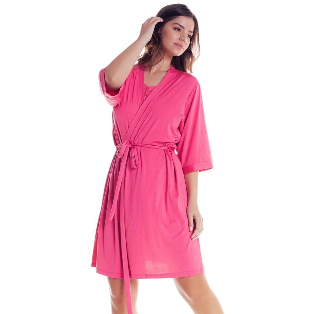 Pijama Feminino Robe Chamise de Dormir | Shopee Brasil