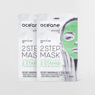 Kit Máscara Facial 2 Etapas de Algas Marinhas e Tea Tree (2 Produtos)
