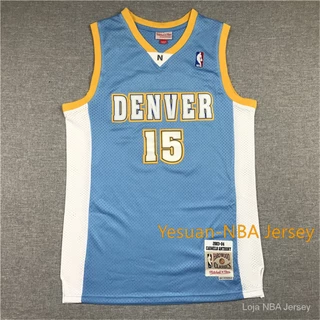 Camisa Nikola Jokic Camiseta Masculina Denver Nuggets 2023 NBA retro blue De Basquete Jersey
