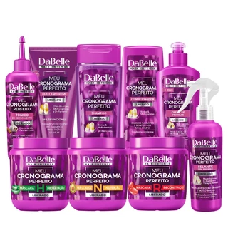Kit Dabelle Meu Cronograma Perfeito Hidratação Reconstrução Nutrição Creme Tratamento Completo