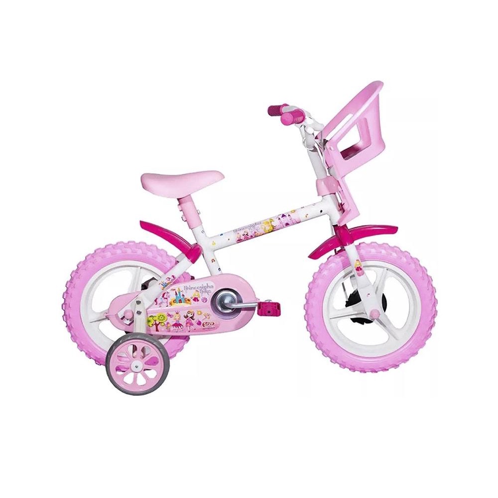 Bicicleta Infantil Styll Baby Princesinhas - Aro 12 - Rosa/Branco ...