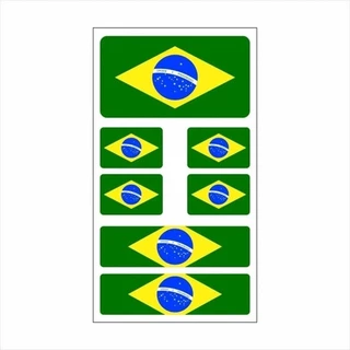 Bandeira Do Brasil - Adesivo Resinado Cartela