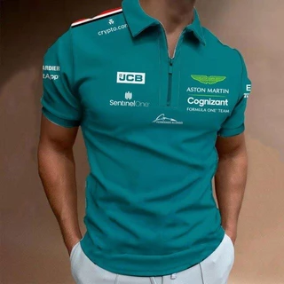 Moda Aston Martin 2023 Camisetas Da Equipe F1 Motorista De Corrida Espanhol Fernando Alonso 14 E STROLL 18 Pólo De Venda A Quente