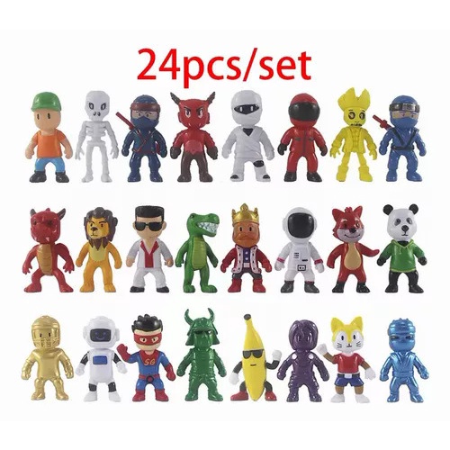 16pcs Stumble Guys Toys, 2.6 inches Stumble Guys Action Figures Kids Toys  Cake Toppers Collection Playset
