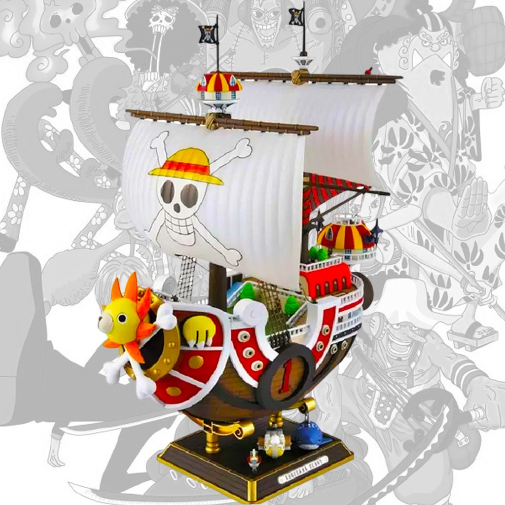 One Piece THOUSAND SUNNY Pirata Navio Modelo De Brinquedo Montado Colecionável
