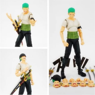 Roronoa Zoro Boneco One Piece Articulado + acessorios 18 cm