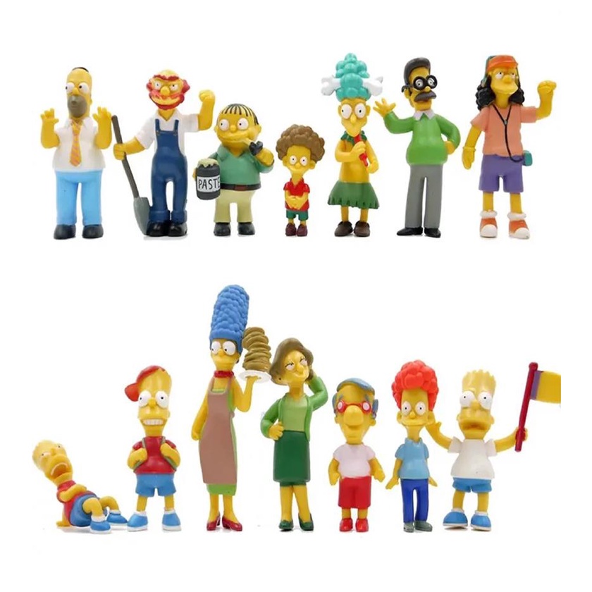 Os Simpsons Bonecos Action Figure 14pcs Miniaturas Colecao | Shopee Brasil