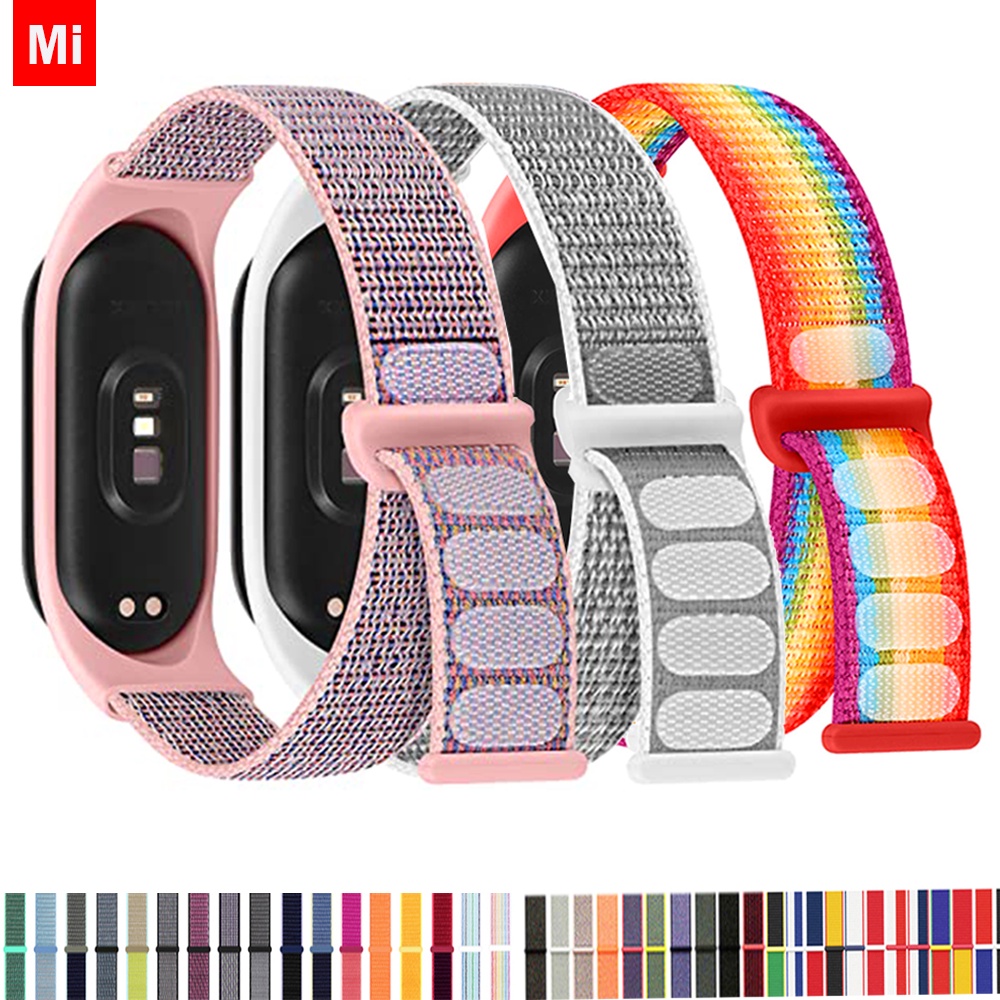Bracelet En Nylon Tressé Réglable – Compatible Xiaomi Mi Band 7/6/5/4/3 – Élastique, Léger, Pour Sport Et Quotidien - 5