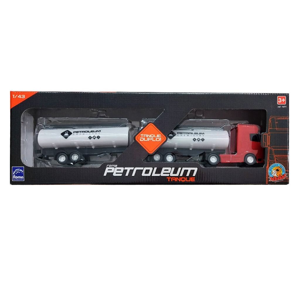 Miniatura Caminhão Tanque Vermelho Petroleum 1471 - Roma