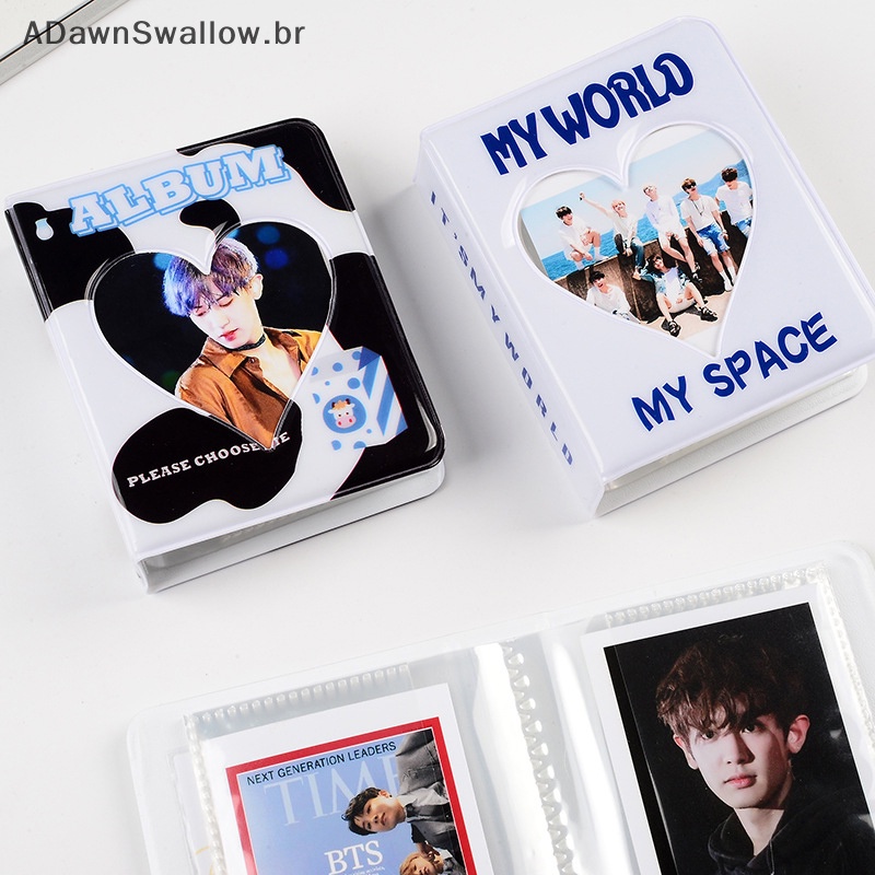 ADS Mini Álbum De Fotos De Coração Oco Fofo Love Star Chasing Storage 3 Inch Photocards Holder BR