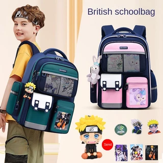Mochila Naruto Para Crianças Meninos E Meninas De Escola Ultra-Ligeira De Grande Capacidade Alunos Do Ensino Fundamental (tt)