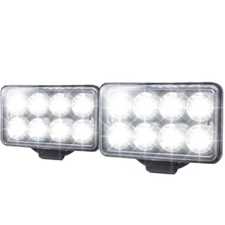 Par Kit 2 Farol De Milha Farolete 8 Leds 12v 24v 24w 6000k Reforçado Agrícola Caminhão carro Barco Resistente a agua
