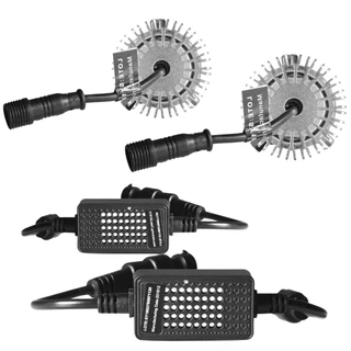 KIT LAMPADA H16 SUPER LED 2D 6000K 12V EXCELENTE ILUMINACAO