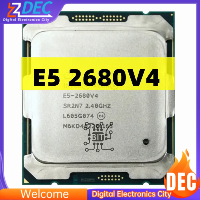 Xeon E5 2680 V4 LGA 2011-3 Processador CPU 2.4Ghz 14-core e 28 threads 120W E5-2680V4 Frete Grátis