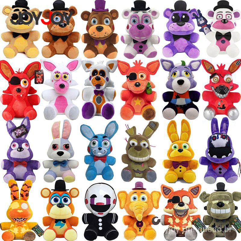 18-25cm FNAF Plush Toys Doll Game Cinco noites no Freddy's Chica Bonnie Foxy Stuffed Toys Crianças Aniversário Presentes de Natal Plush Toy RNNP