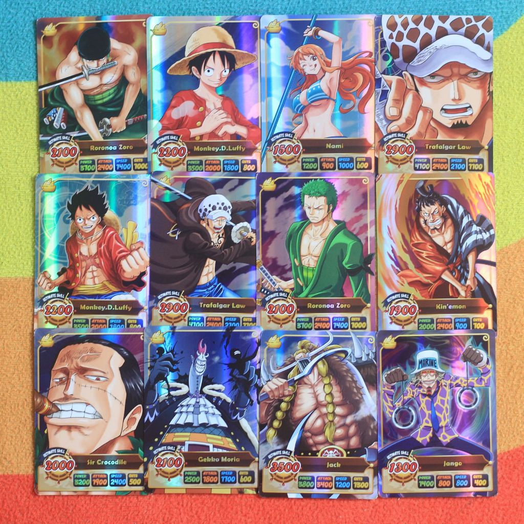 50Pcs/Pack One Piece Card SSR Flash Brilhante Cartões De Coleção