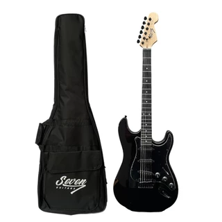 Guitarra Strato Seven Sgt-207 Bk Preta C/ Bag