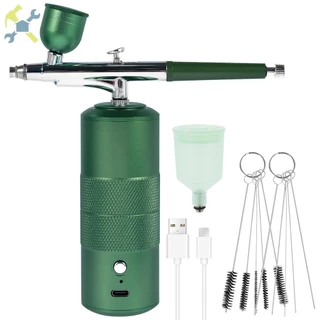 Kit De Pincel Aerógrafo Portátil 180kPa Profissional 0.3mm Conjunto De Pintura Reutilizável SHOPTKC8162