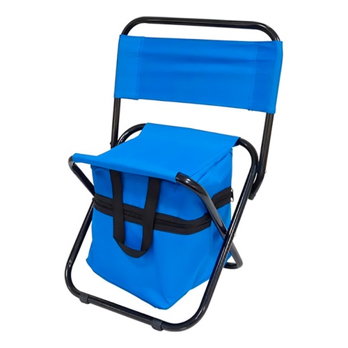 Cadeira Azul com Bolsa Perfeita para Camping Pescaria Praia Dobrável Importway