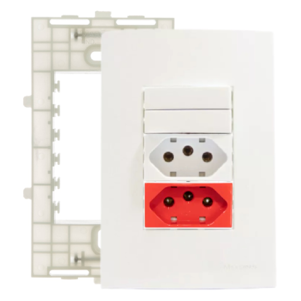 BJC Juego De 2 Teclas Con 2 Interruptores Y 2 Pulsadores En Color Coral Blanco | Ref. 6530510203
