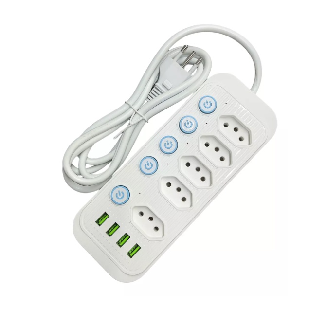 Régua Extensão 5 Tomadas E 4 Usb 4 Pd Led Bivolt 110v/220v GN-348
