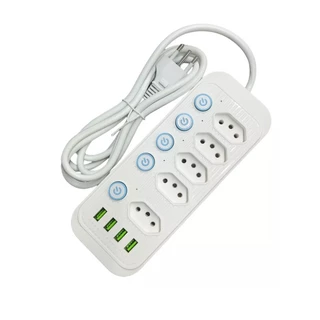 Régua Extensão 5 Tomadas E 4 Usb 4 Pd Led Bivolt 110v/220v GN-348