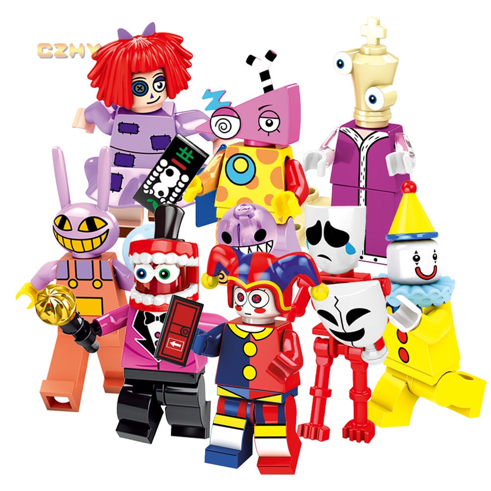 O Incrível Mini Bloco De Circo Digital Figura Pomni Caine Jax Gangle Kaufmo Zooble Raghata Kinger Toys Gift Para Crianças