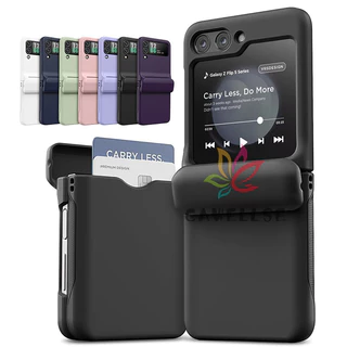 Premium Moderno Estilo Mola-Carteira Com Dobradiça Samsung Galaxy Z Flip 5 4 3 Matte Capa Dura Para PC Flip5 Flip4 Flip3