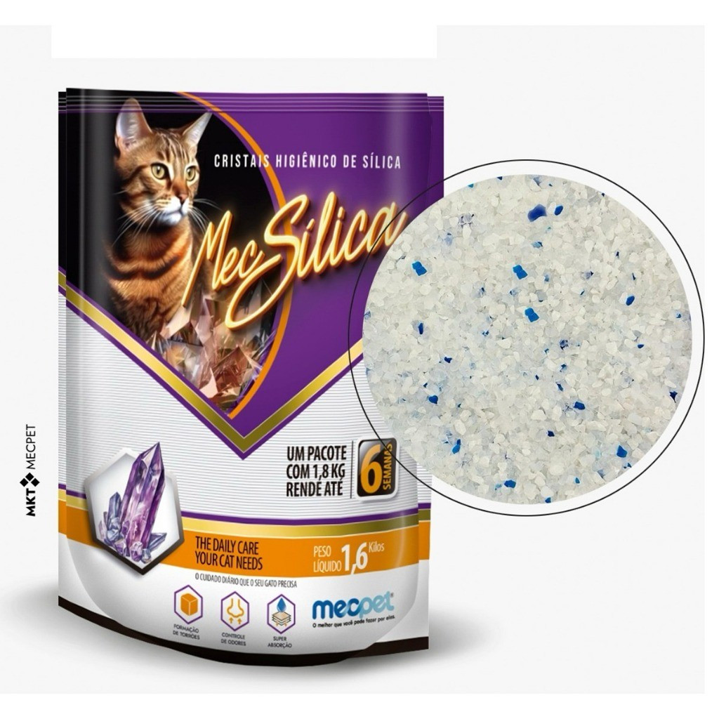 Areia Boa Silica Para Gatos Elimina Odores Higiene Pet MECPET | Shopee ...