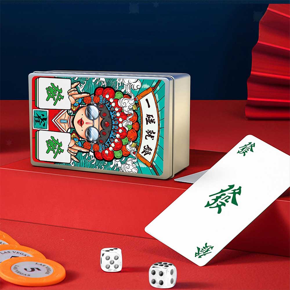 Mahjong Game Board Set - Mahjong Tiles Mini Tamanho, Viagem Mah Jong Set  com saco de armazenamento, Versão tradicional chinesa Jogos de tabuleiro da